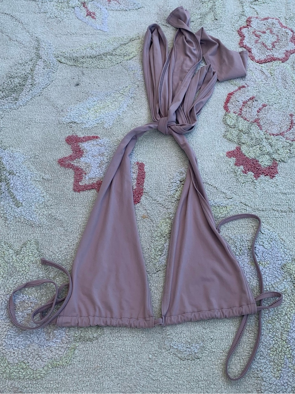 Convertible Infinity Wrap Crop Top in Dusty Mauve/ Taupe